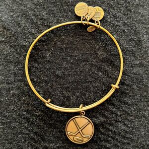 Alex and Ani "Team USA Winter" Ice Hockey Gold Bangle Bracelet